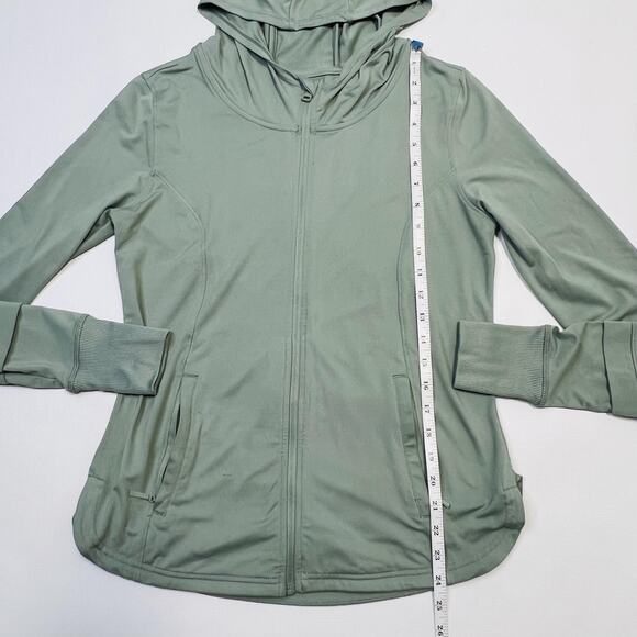 7Diamonds Core Jacket Womens Small Green Full Zip Hoodie Stretch Thumb Holes - Picture 6 of 13